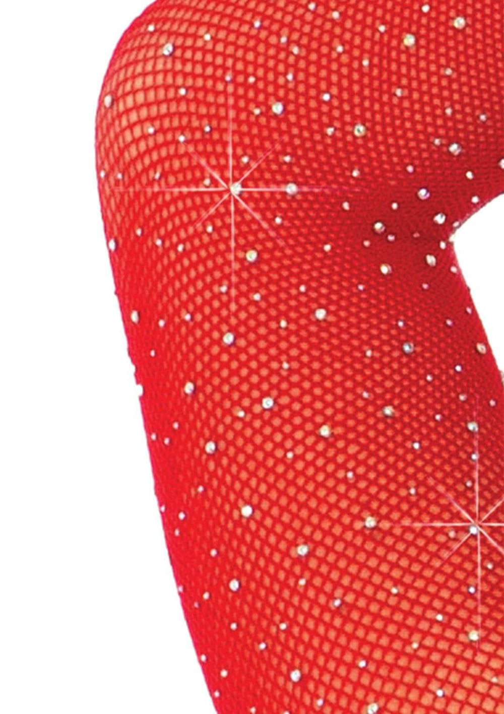 Rhinestone Snap Crotch Bodysuit - One Size - Red | 714718547459 | Available at EroticWarehouse.com