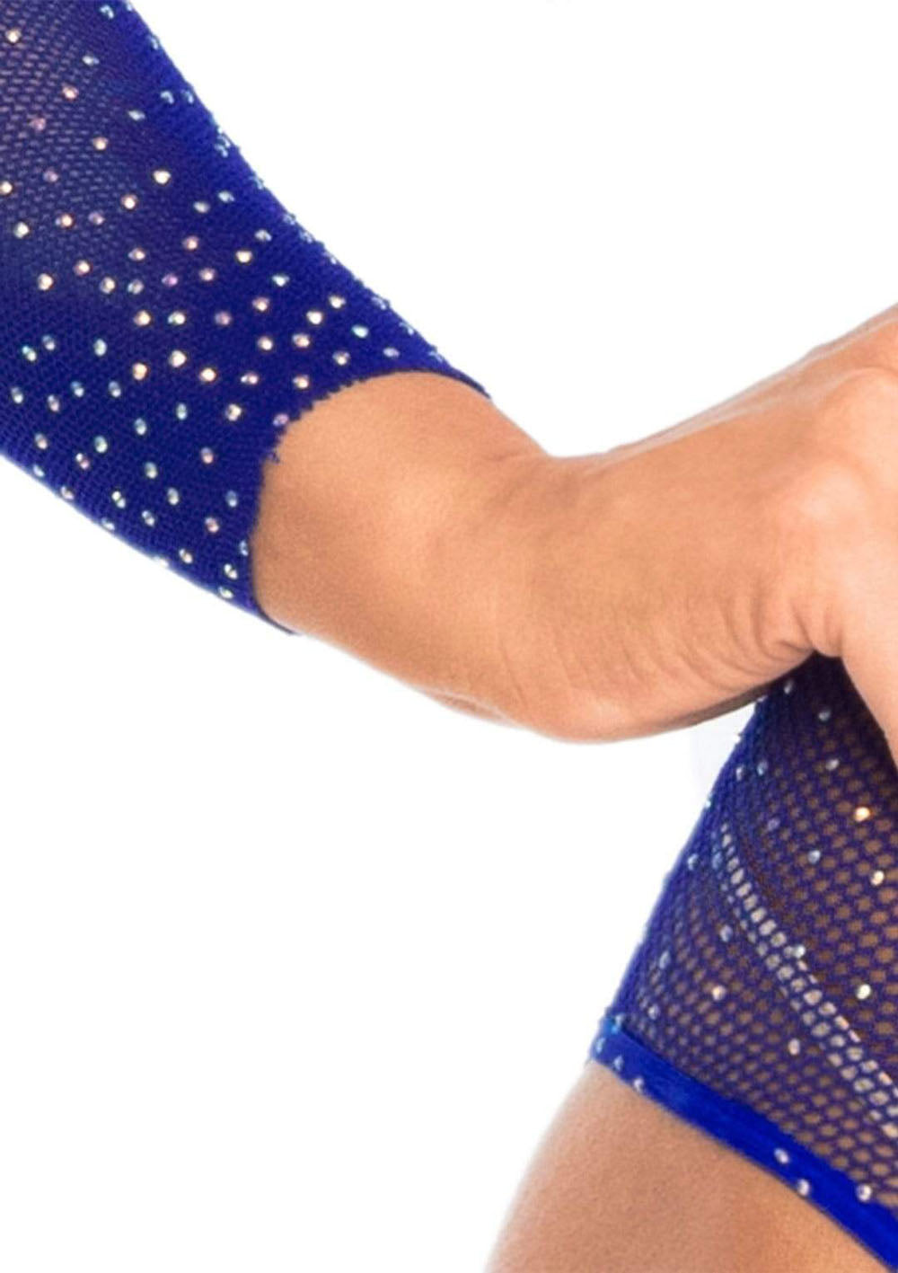 Rhinestone Snap Crotch Bodysuit - One Size - Royal Blue | 714718547473 | Available at EroticWarehouse.com