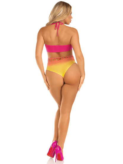 Ombre Halter Bodysuit - One Size - Sunset | 714718570914 | Available at EroticWarehouse.com