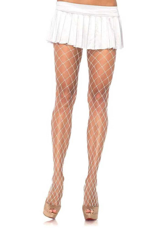 Xena Spandex Diamond Tights - One Size - White | 714718255194 | Available at EroticWarehouse.com