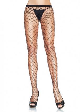 Industrial Pantyhose - One Size - Black/silver | 714718023526 | Available at EroticWarehouse.com