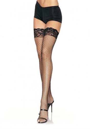 Industrial Net Stay Up Thigh Highs - One Size - Black | 714718026510 | Available at EroticWarehouse.com