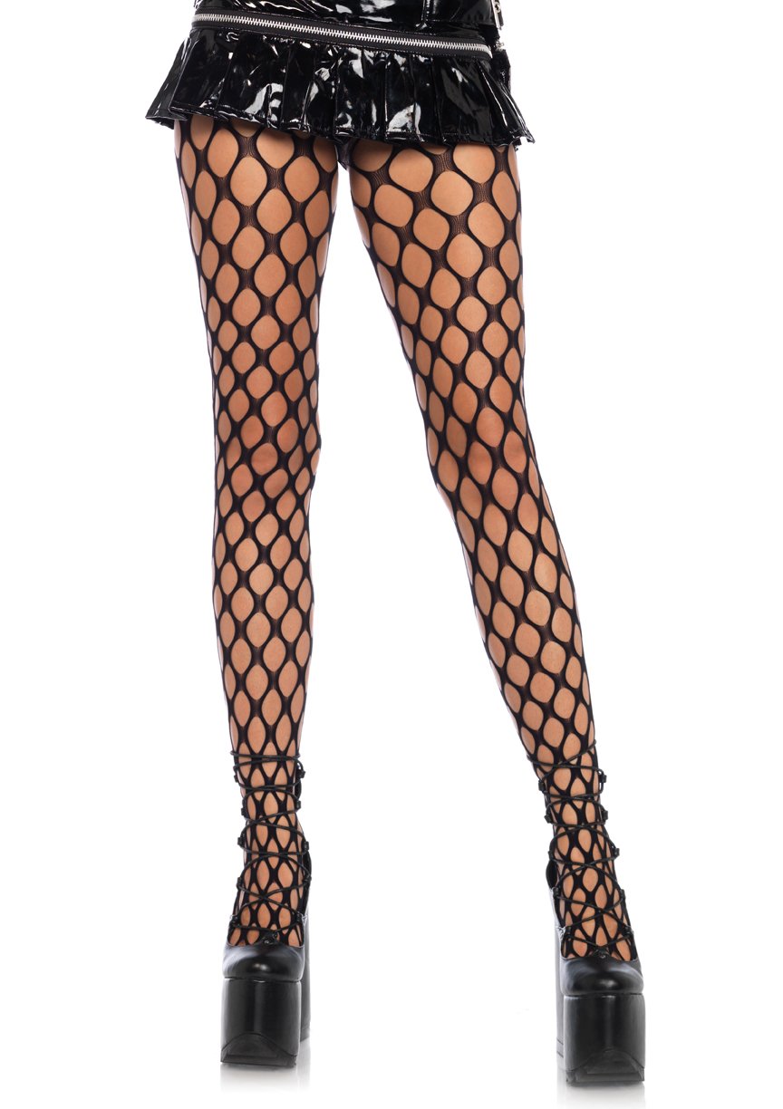 Jumbo Pothole Net Tights - Black - One Size | 714718531472 | Available at EroticWarehouse.com