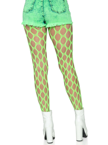Jumbo Pothole Net Tights - Neon Green - One Size | 714718560779 | Available at EroticWarehouse.com
