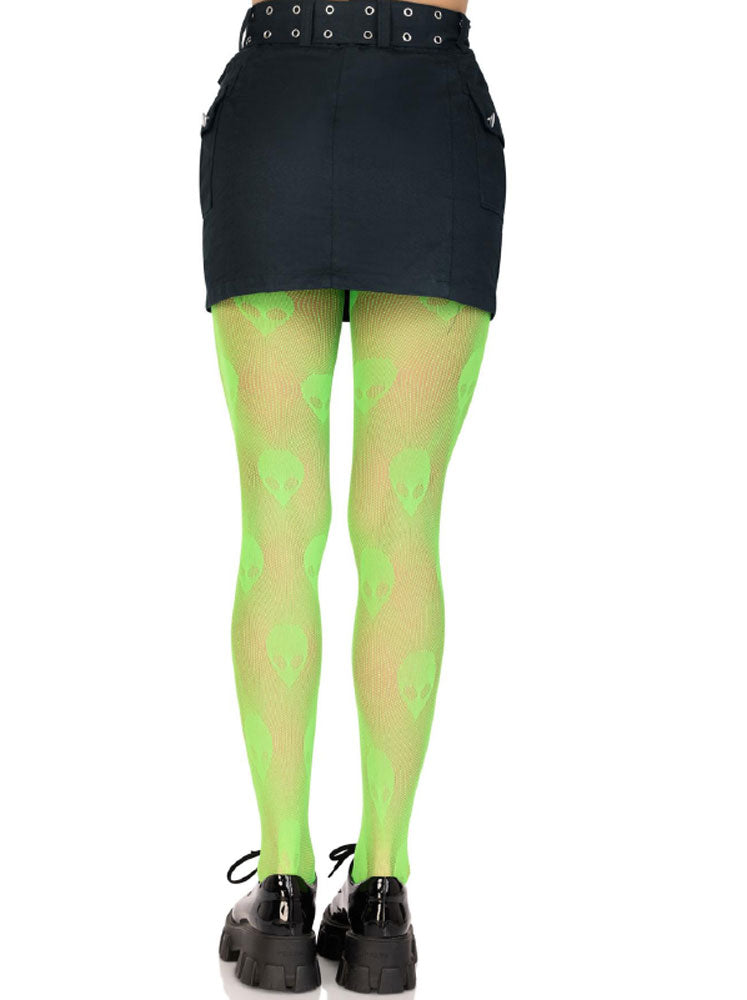 Alien Net Tights - One Size - Green | 714718566054 | Available at EroticWarehouse.com
