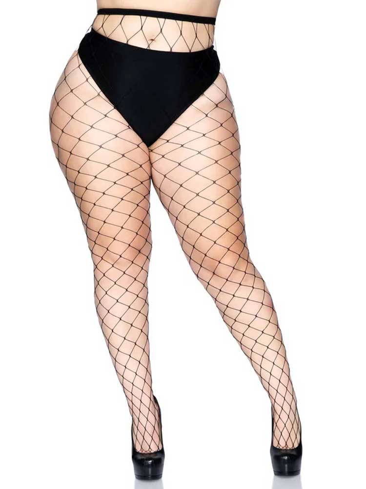 Fence Net Pantyhose - Queen - Black | 714718434117 | Available at EroticWarehouse.com