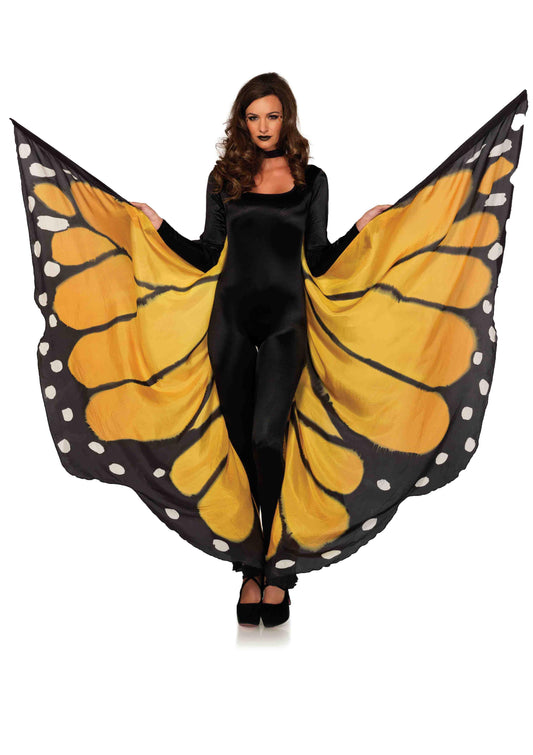Festival Butterfly Wing Halter Cape - Orange/ - One Size - Black | 714718520254 | Available at EroticWarehouse.com