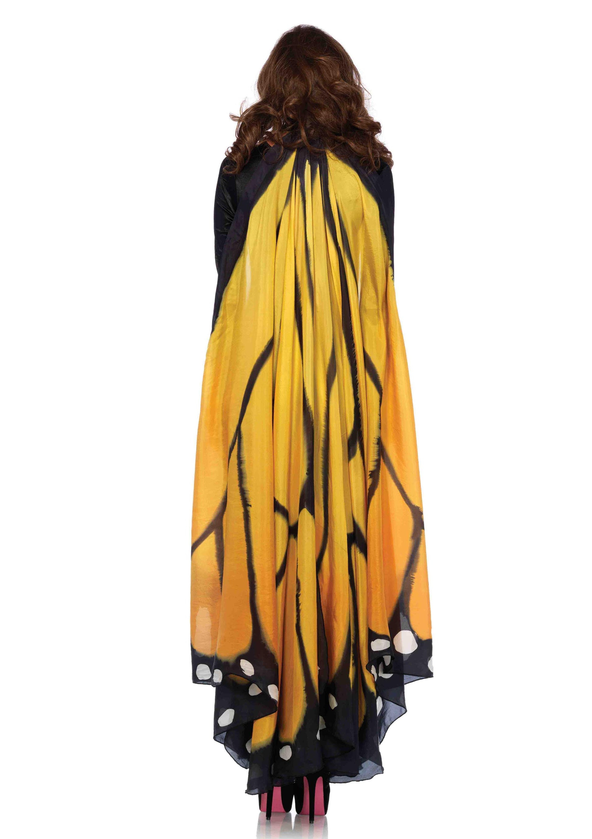 Festival Butterfly Wing Halter Cape - Orange/ - One Size - Black | 714718520254 | Available at EroticWarehouse.com