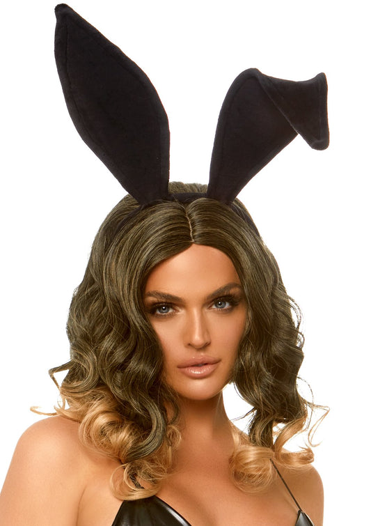 Bendable Velvet Bunny Rabbit Ears - Black | 714718544090 | Available at EroticWarehouse.com