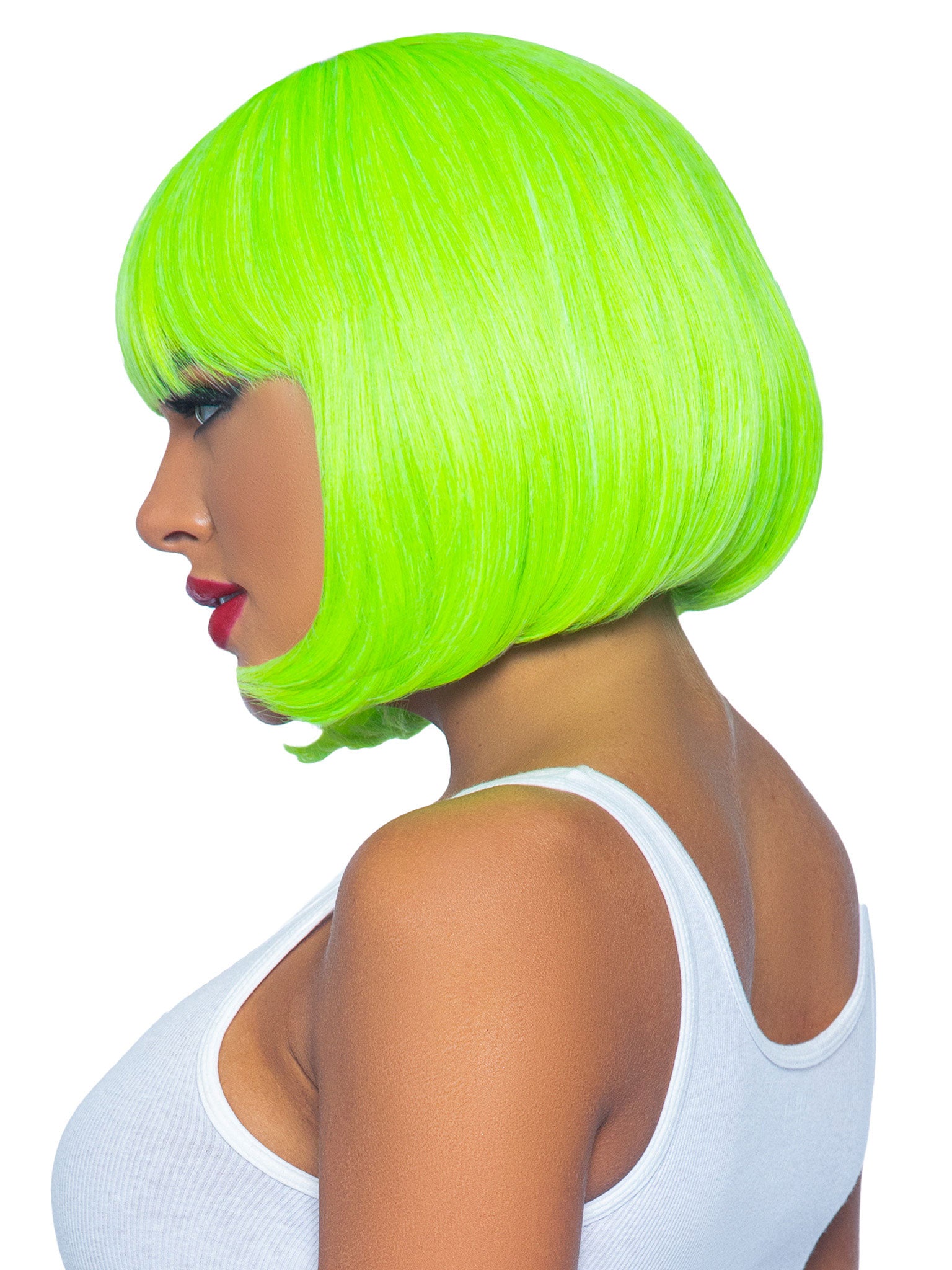 12 Inch Short Bob Wig - Neon Green | 714718562490 | Available at EroticWarehouse.com