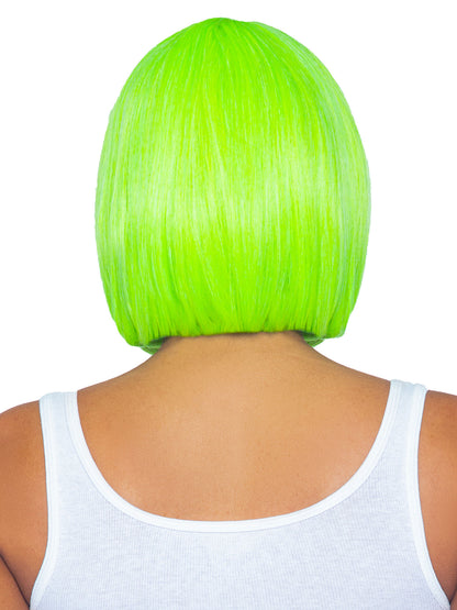 12 Inch Short Bob Wig - Neon Green | 714718562490 | Available at EroticWarehouse.com