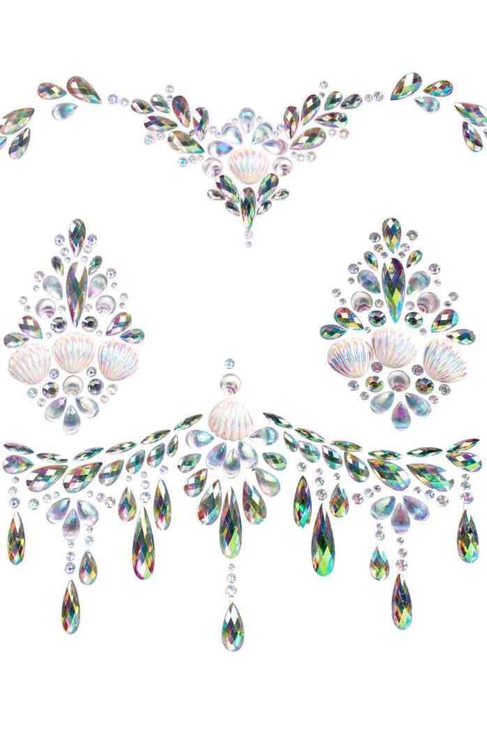 Siren Adhesive Body Jewels Sticker - Clear | 714718572710 | Available at EroticWarehouse.com