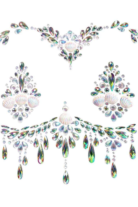 Siren Adhesive Body Jewels Sticker - Clear | 714718572710 | Available at EroticWarehouse.com