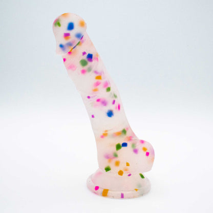 Cock-a-Palooza Confetti Silicone Suction Dildo | 810120340869 | Available at EroticWarehouse.com