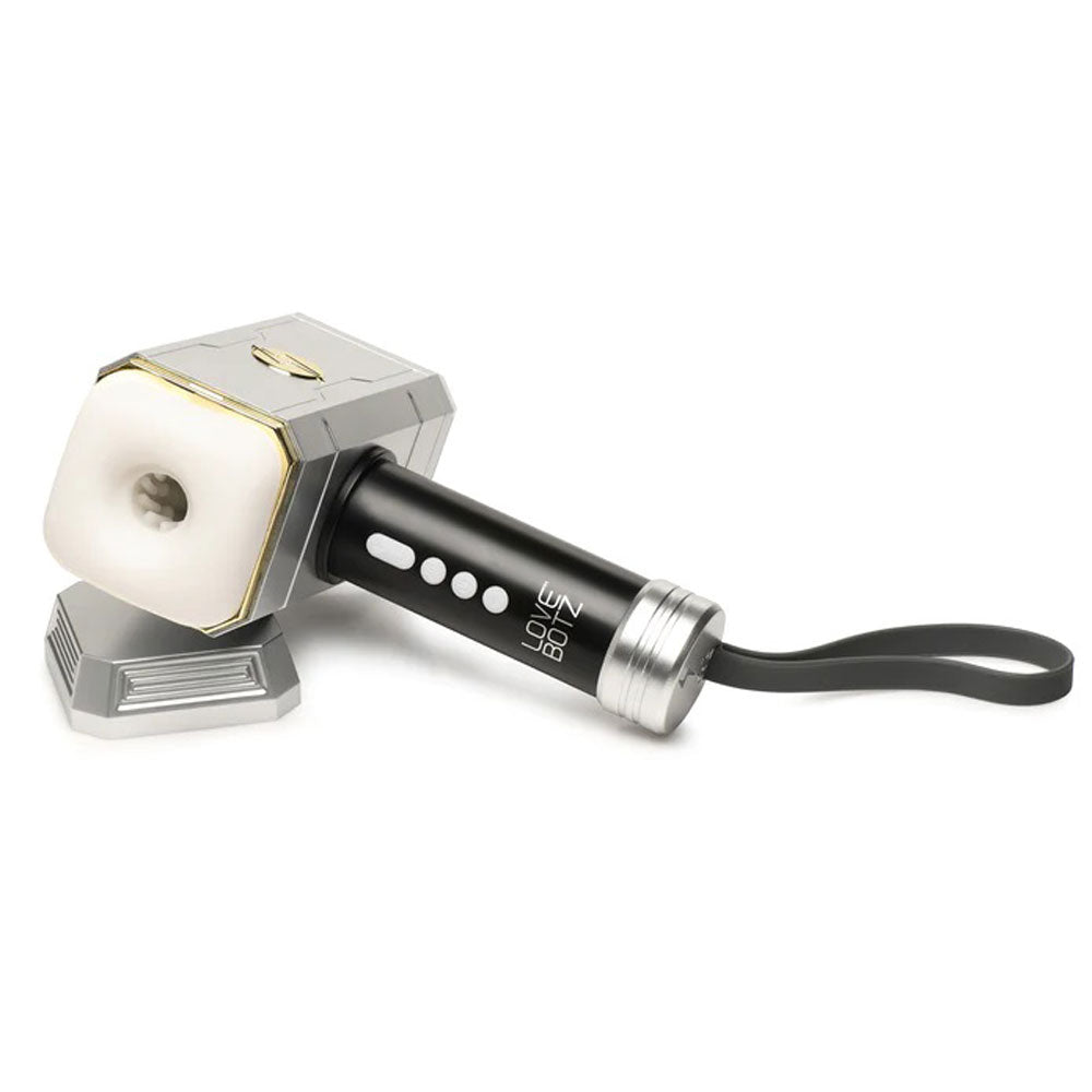 Thunder Stroker Power Sucking Masturbator - Silver | 848518054210 | Available at EroticWarehouse.com
