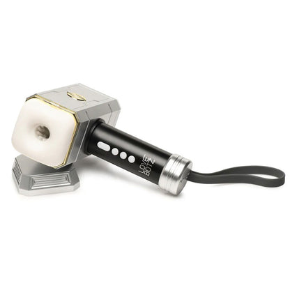 Thunder Stroker Power Sucking Masturbator - Silver | 848518054210 | Available at EroticWarehouse.com