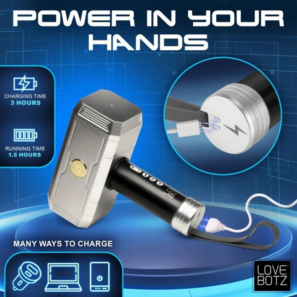 Thunder Stroker Power Sucking Masturbator - Silver | 848518054210 | Available at EroticWarehouse.com