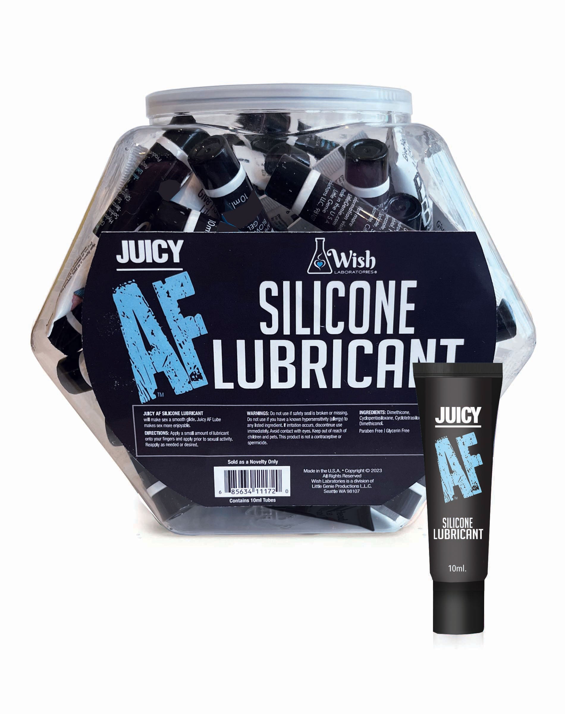 Juicy Af Silicone Lubricant 10 ml - Pop Display of 65 | 685634111720 | Available at EroticWarehouse.com