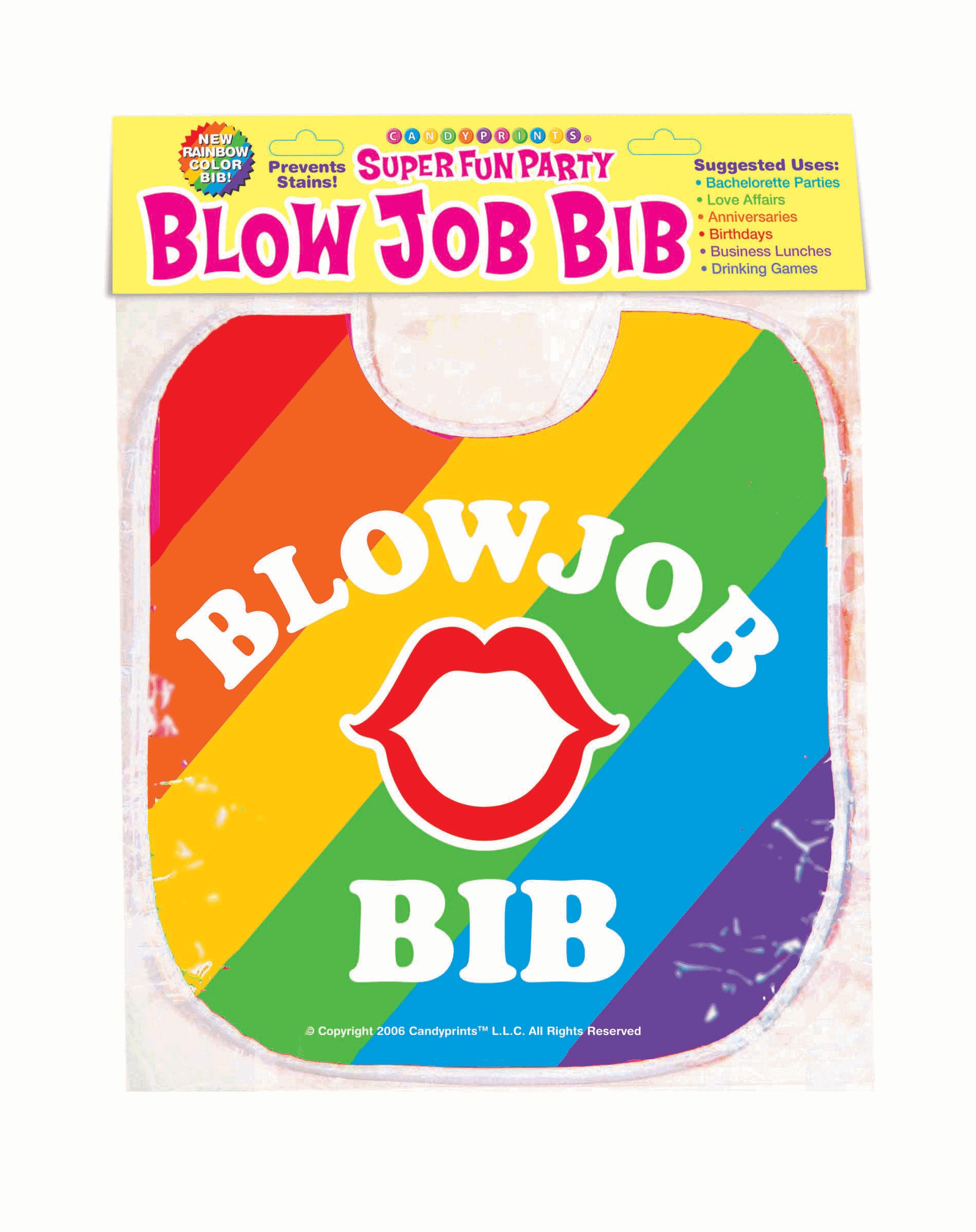 Blow Job Bib - Rainbow | 817717011355 | Available at EroticWarehouse.com