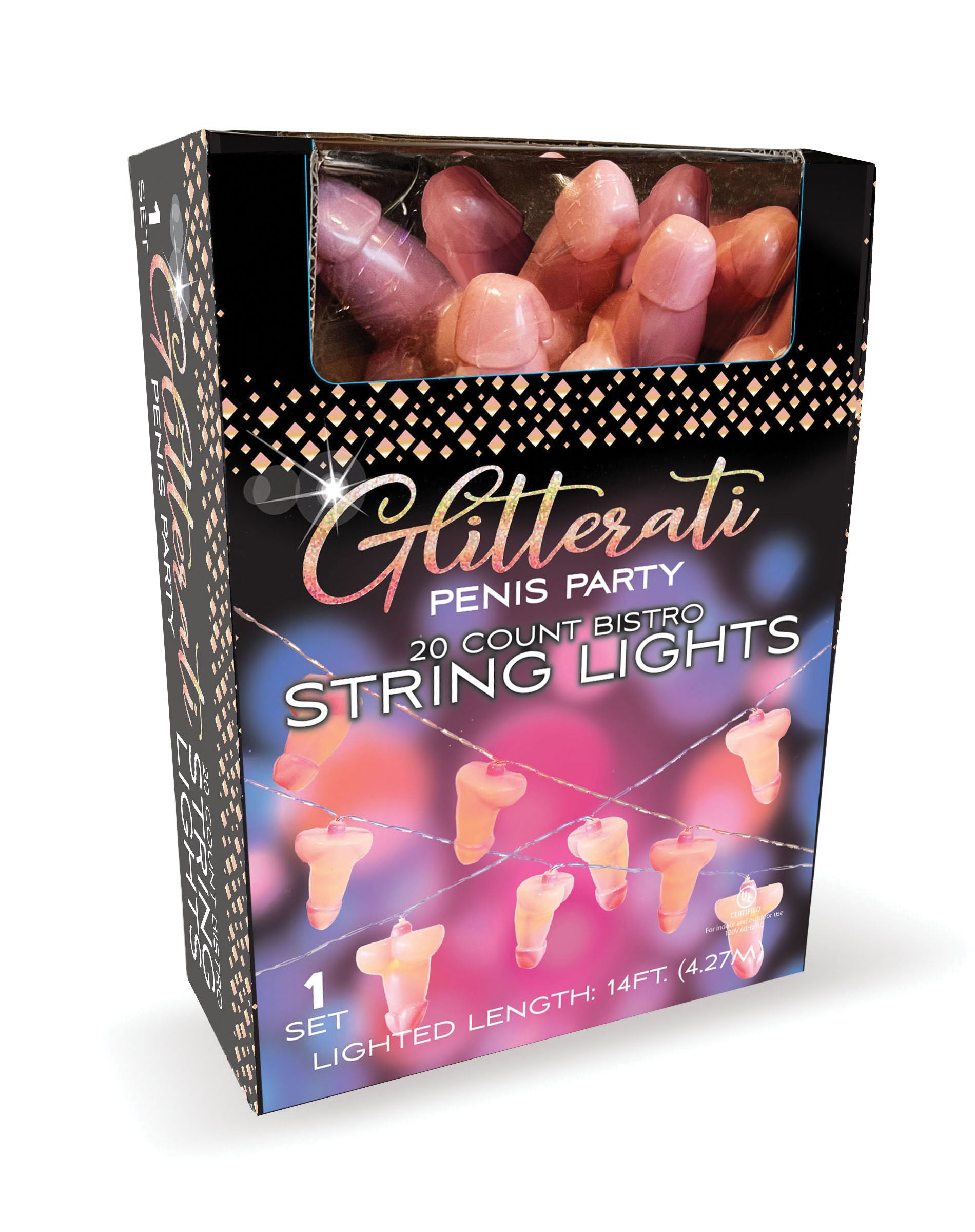 Glitterati Penis String Lights - 20 Lights | 817717011393 | Available at EroticWarehouse.com