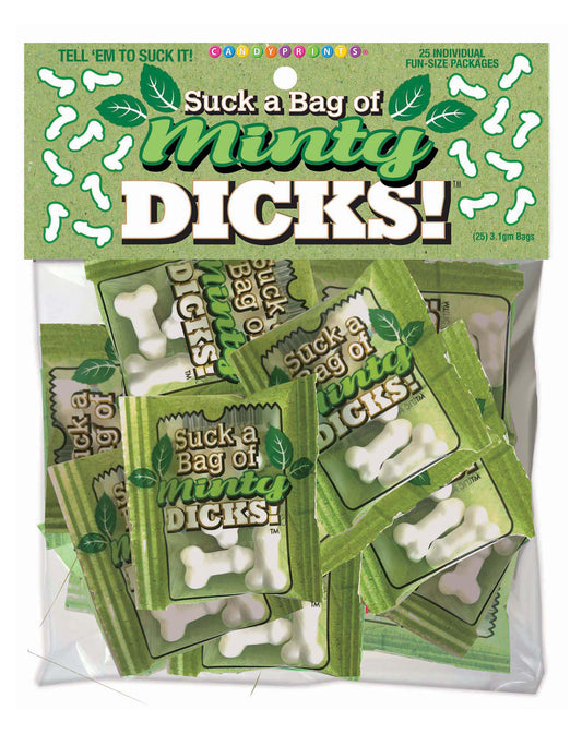 Suck a Bag of Minty Dicks- Bag of 25 | 817717011706 | Available at EroticWarehouse.com