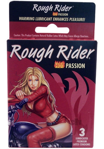 Hot Rider - 3 Pack - Lubricated Latex Condoms | 070907298558 | Available at EroticWarehouse.com