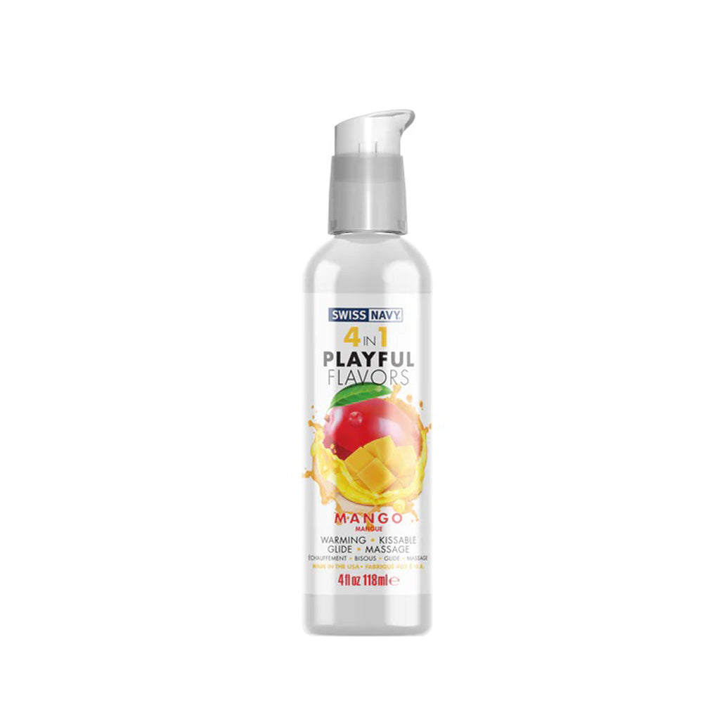 Swiss Navy 4-in-1 Playful Flavors - Mango 4 Oz | 699439007430 | Available at EroticWarehouse.com