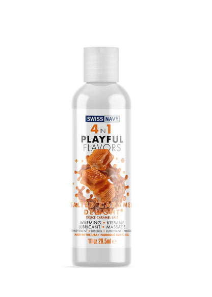 Swiss Navy 4-in-1 Playful Flavors - Salted Caramel Delight - 1 Fl. Oz. | 699439006266 | Available at EroticWarehouse.com