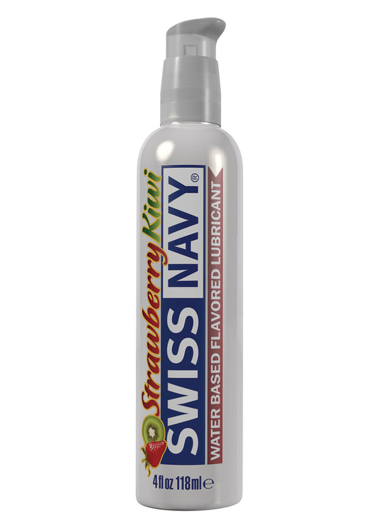 Swiss Navy Flavors Water Based Lubricant - Strawberry Kiwi 4 Fl. Oz. | 699439009304 | Available at EroticWarehouse.com