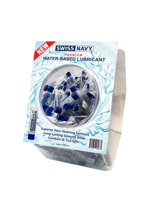 Water-Based Lubricant 10ml 100pc Fishbowl Display | 699439004361 | Available at EroticWarehouse.com