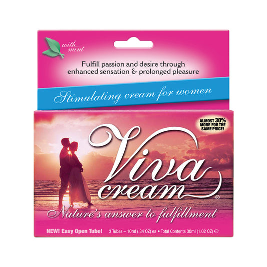 Viva Cream - 3 Count Box - 10ml Tubes | 699439004026 | Available at EroticWarehouse.com