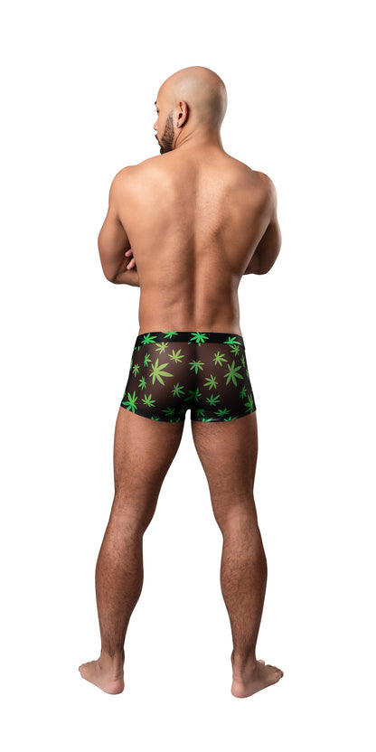 Hazy Dayz - Pouch Short - Medium - Pot Leaf | 845830092715 | Available at EroticWarehouse.com