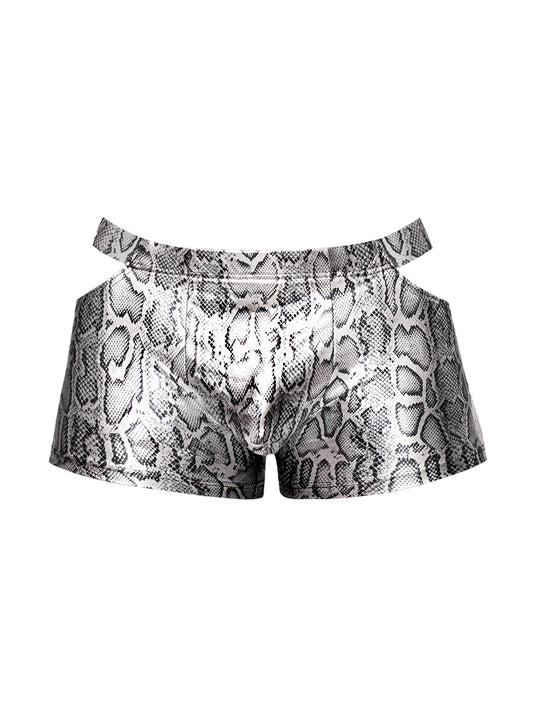 s'naked Pouch Short - Medium - Silver/black | 845830090209 | Available at EroticWarehouse.com
