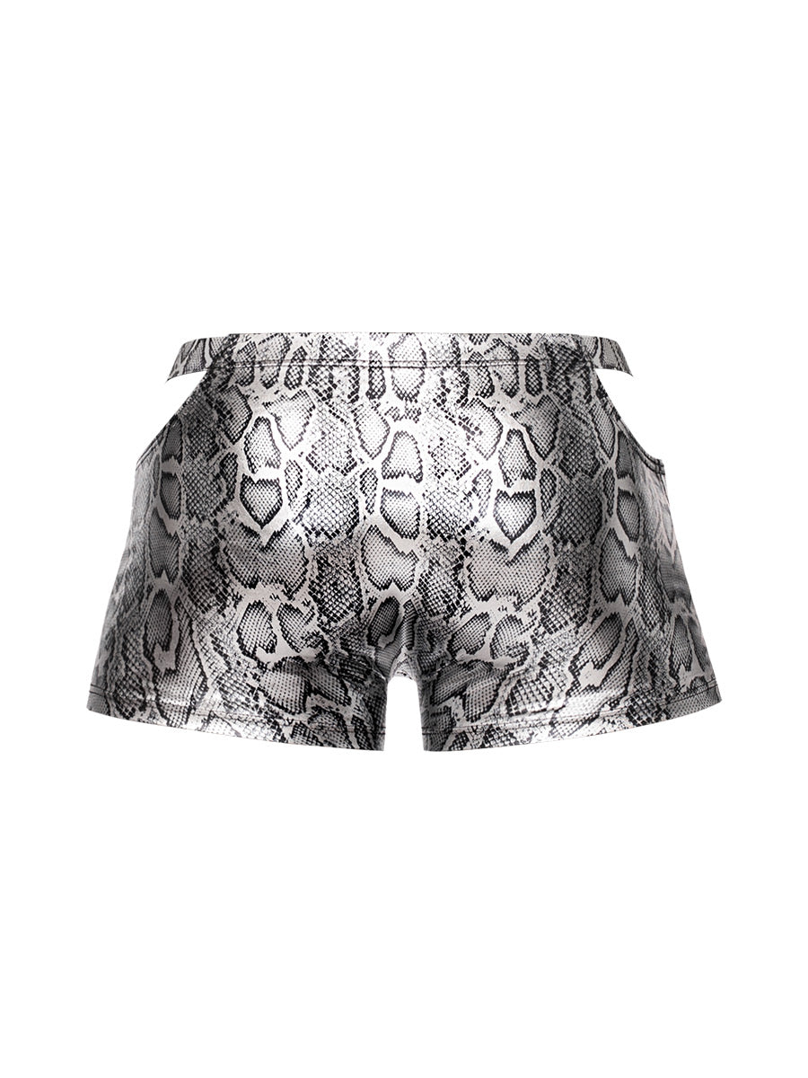 s'naked Pouch Short - Medium - Silver/black | 845830090209 | Available at EroticWarehouse.com