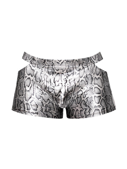 s'naked Pouch Short - X-Large - Silver/black | 845830090223 | Available at EroticWarehouse.com
