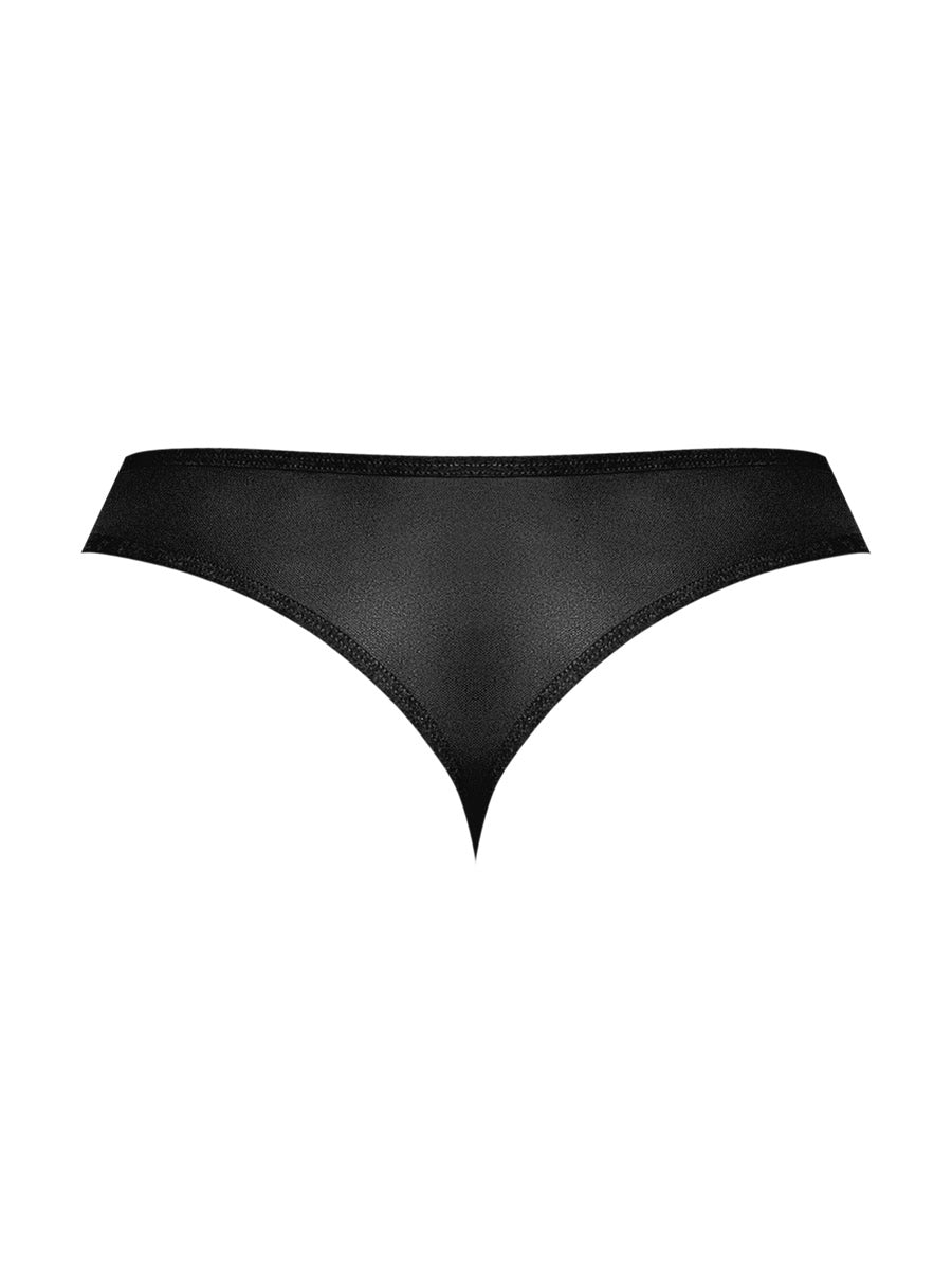 Sassy Lace - Open Ring Thong - Large/x-Large - Black | 845830089807 | Available at EroticWarehouse.com