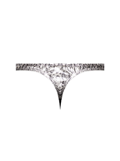 S’naked - Criss Cross Thong - Large/x-Large - Silver/black | 845830090582 | Available at EroticWarehouse.com