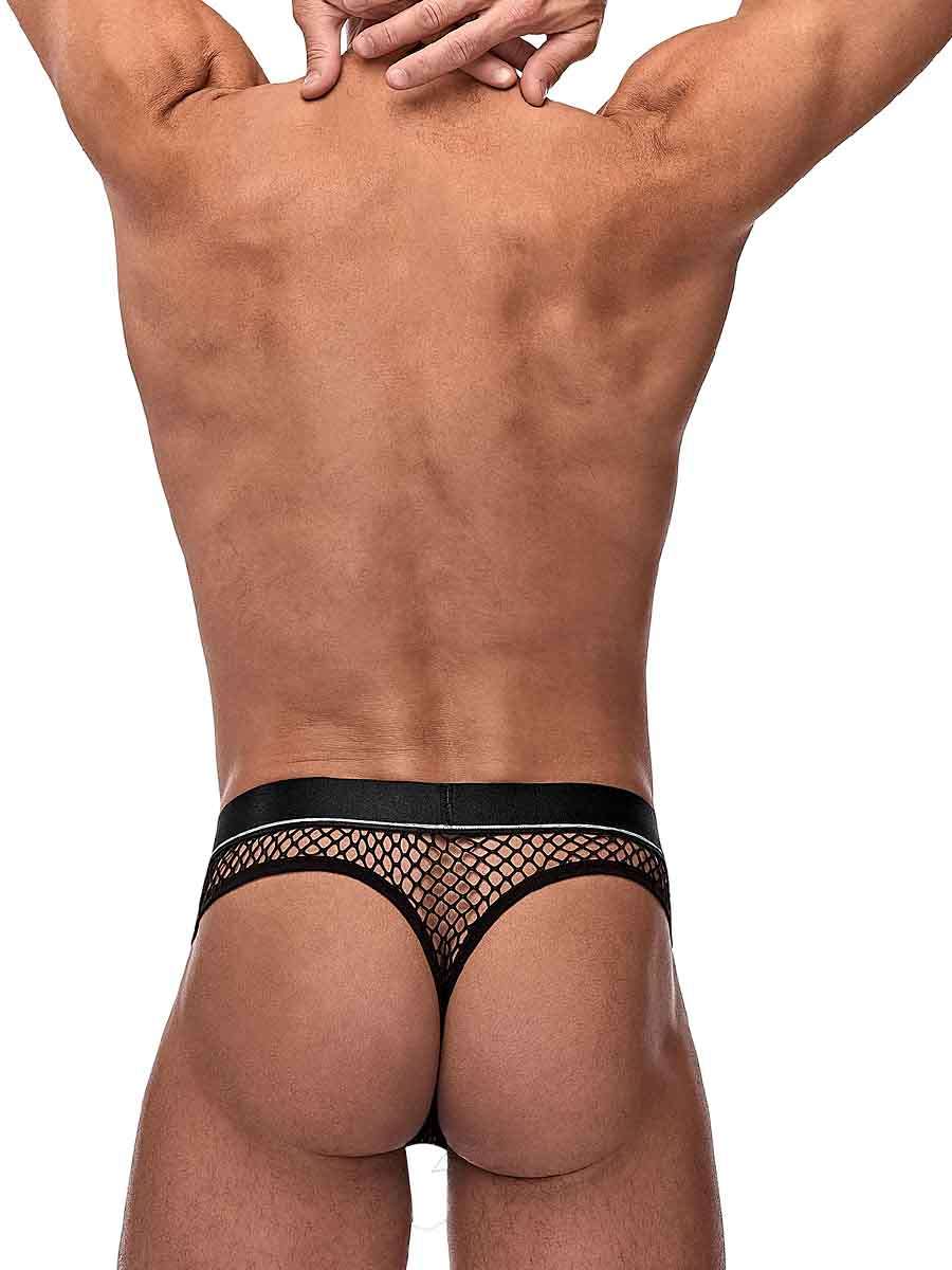 Cock Pit Net Cock Ring Thong - L/ XL - Black | 845830084147 | Available at EroticWarehouse.com