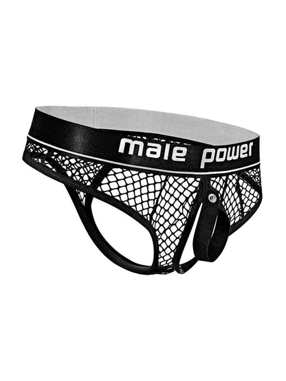 Cock Pit Net Cock Ring Thong - L/ XL - Black | 845830084147 | Available at EroticWarehouse.com