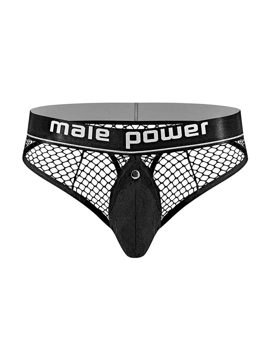 Cock Pit Net Cock Ring Thong - S/ M - Black | 845830084130 | Available at EroticWarehouse.com
