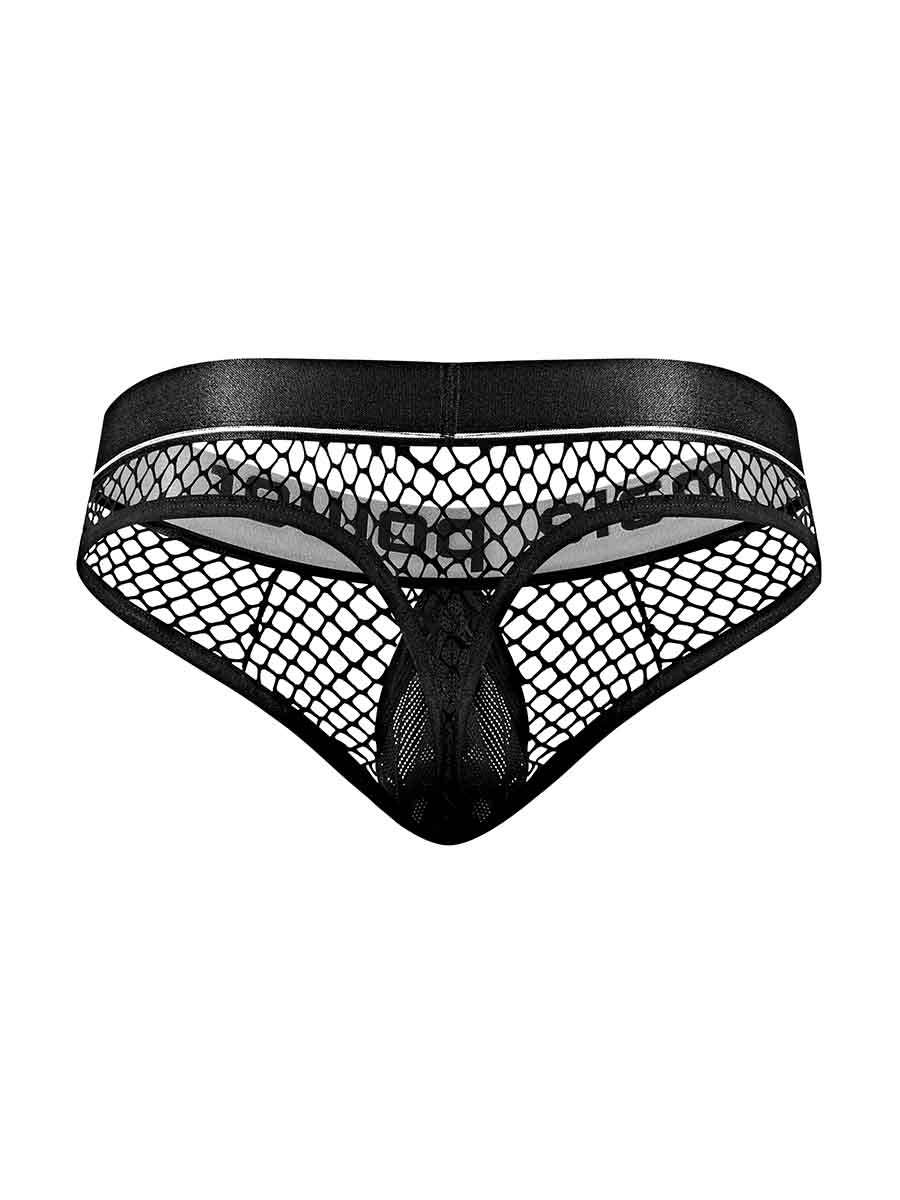 Cock Pit Net Cock Ring Thong - S/ M - Black | 845830084130 | Available at EroticWarehouse.com