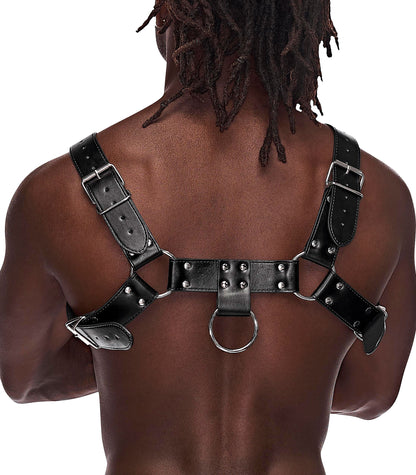 Aries Leather Harness - One Size - Black | 845830085946 | Available at EroticWarehouse.com