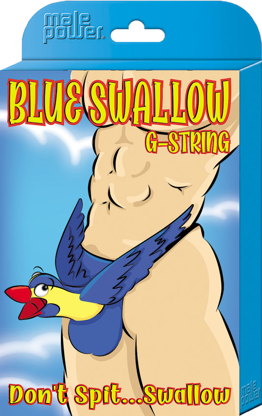 Blue Swallow G-String - One Size - Blue | 845830092050 | Available at EroticWarehouse.com