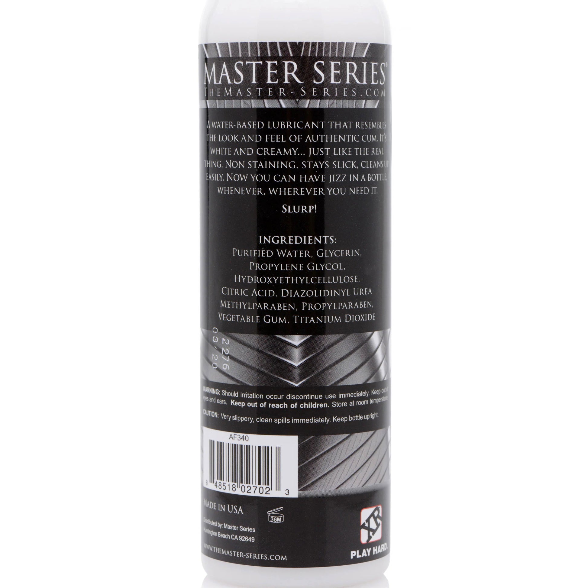 Jizz Unscented Water-Based Lube 8 Oz | 848518027023 | Available at EroticWarehouse.com