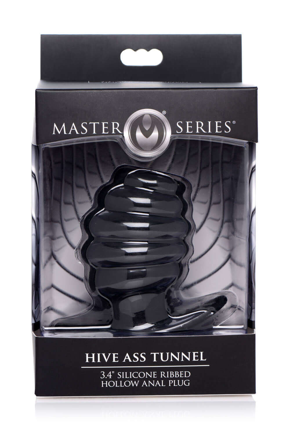 Hive Ass Tunnel Silicone Ribbed Hollow Anal Plug - Medium | 848518032874 | Available at EroticWarehouse.com