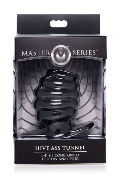 Hive Ass Tunnel Silicone Ribbed Hollow Anal Plug - Medium | 848518032874 | Available at EroticWarehouse.com