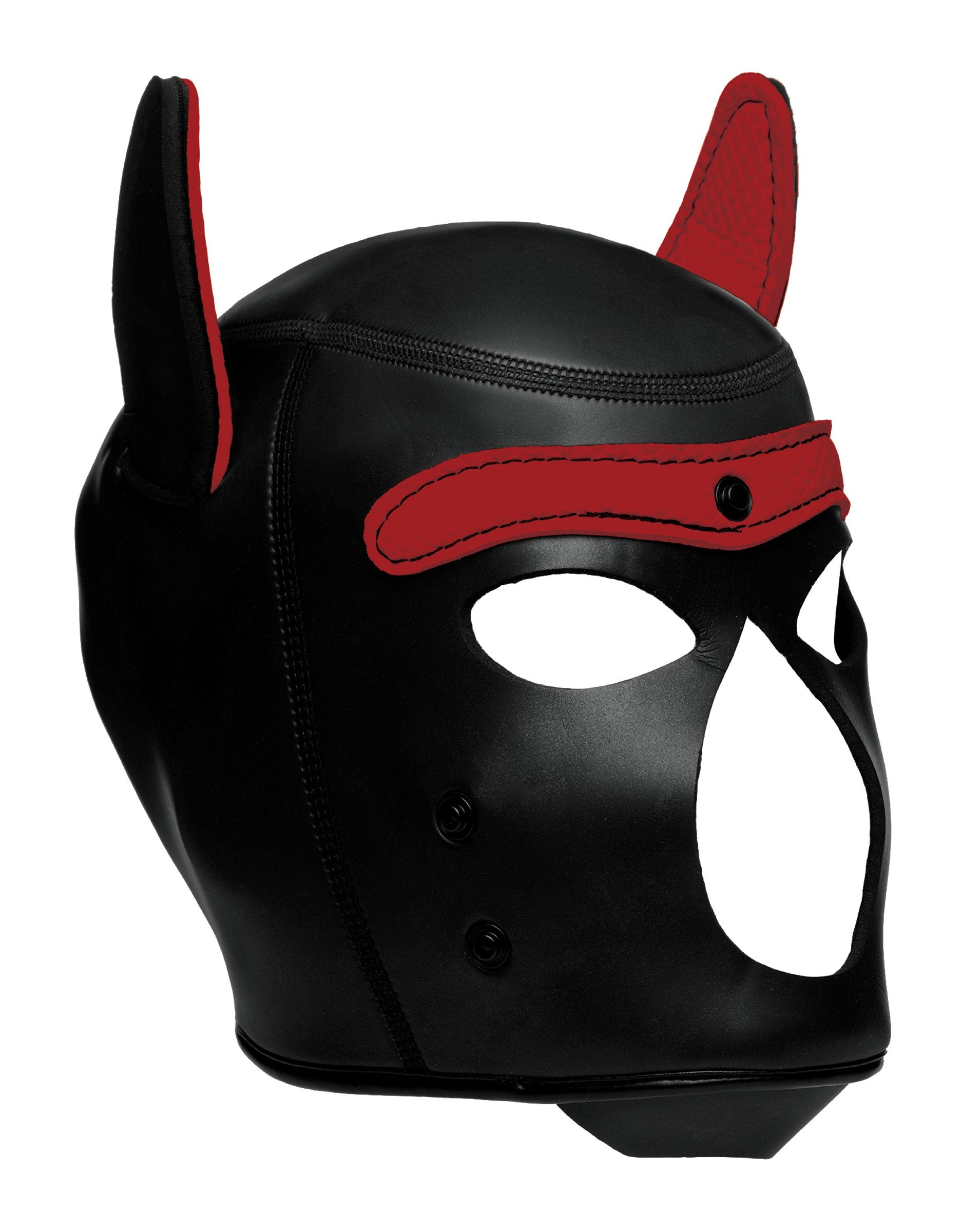Spike Neoprene Puppy Hood - Red | 848518035035 | Available at EroticWarehouse.com
