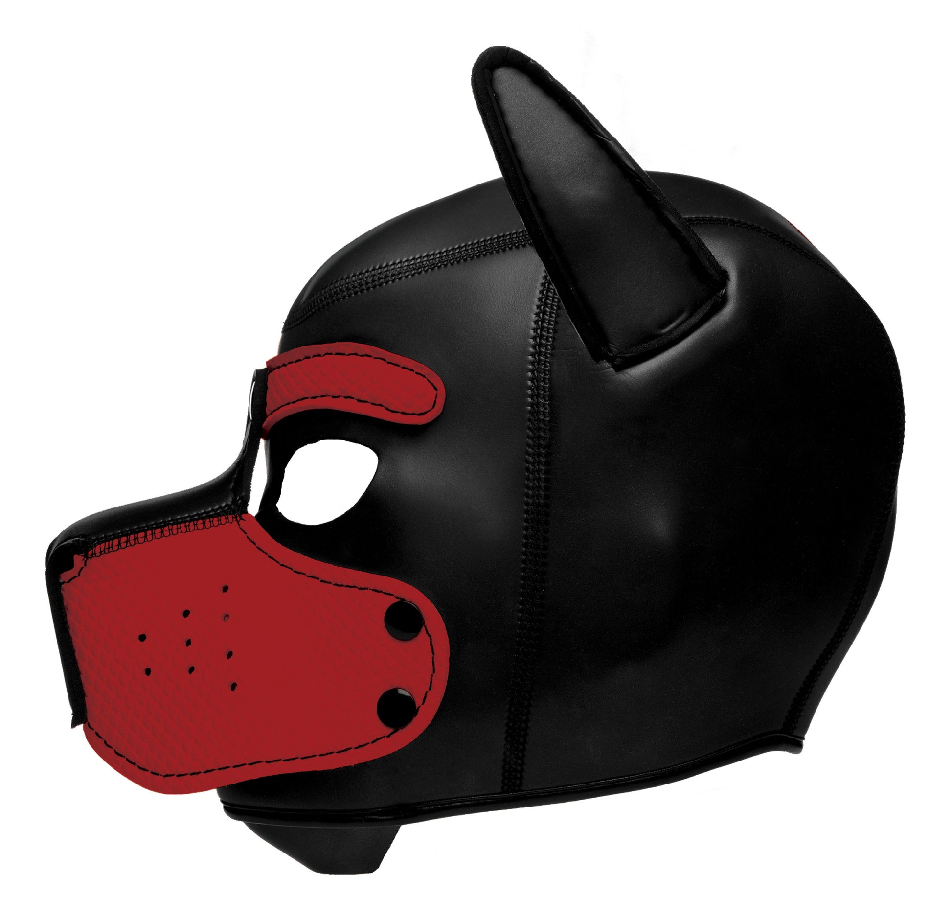 Spike Neoprene Puppy Hood - Red | 848518035035 | Available at EroticWarehouse.com