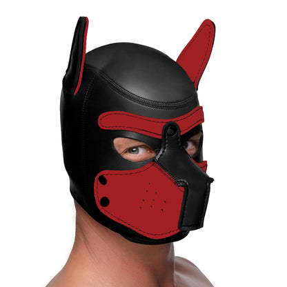 Spike Neoprene Puppy Hood - Red | 848518035035 | Available at EroticWarehouse.com