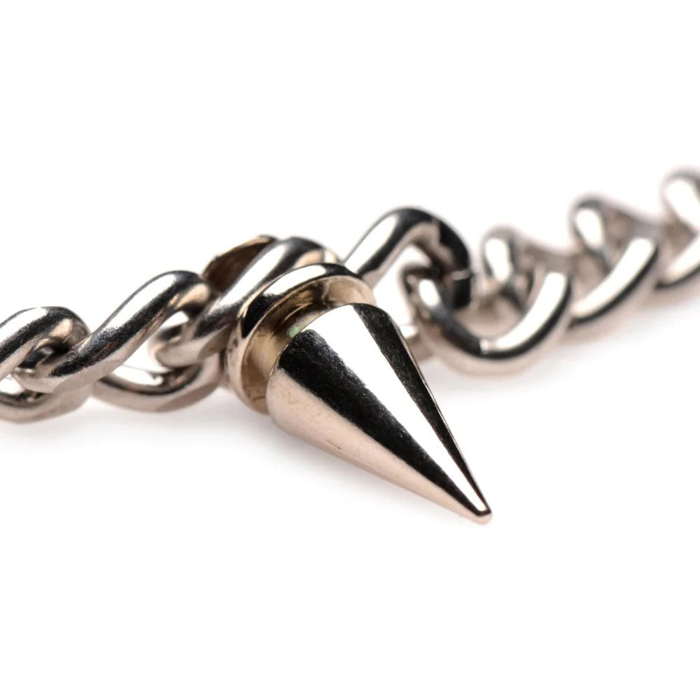 Punk Spiked Necklace Silver | 848518047601 | Available at EroticWarehouse.com